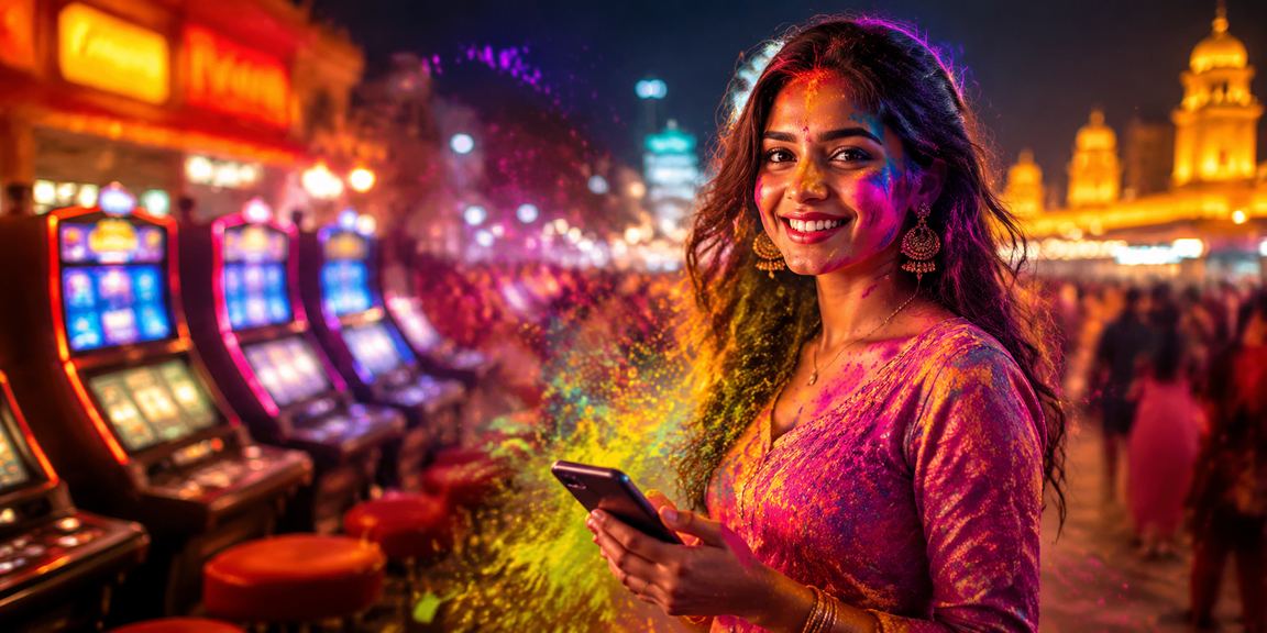 Vibrant Mobile Casino Games during Holi festival in Pune